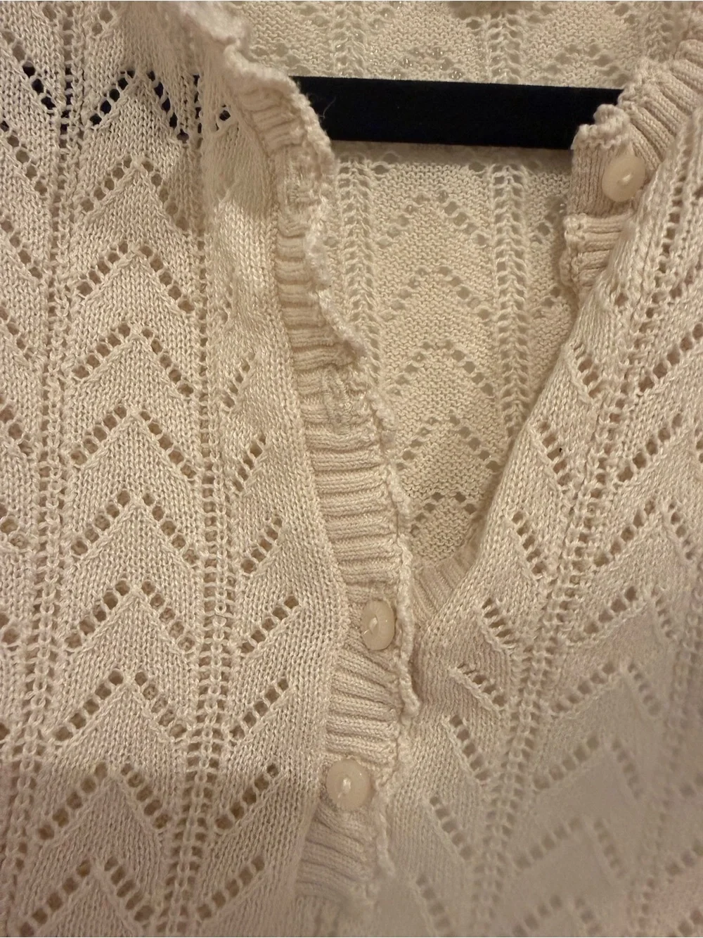 DÔEN x Gap Cream Short-Sleeve Pointelle Knit Top sweater XS doen